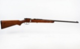 Springfield mod 83 .22 cal B/A single shot Initials carved in wood below bolt ser# N/A
