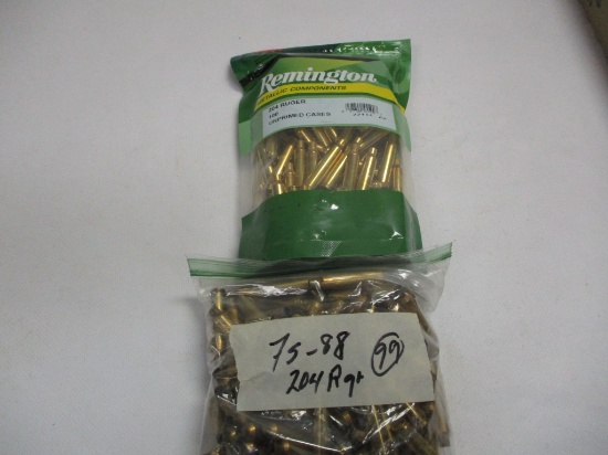 100-204 Ruger NEW unprimed cases & approx. 100 used 204 Ruger brass