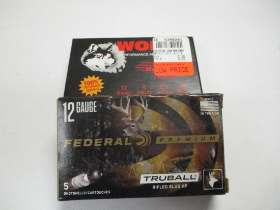 2 bx.12 ga. 9 pellet 2-3/4"- 00 buck shells (10)