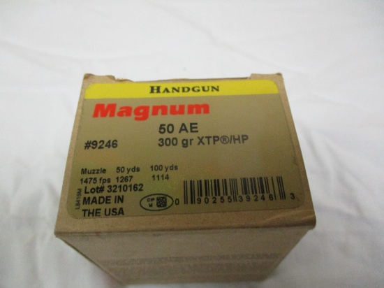 17 rds Magnum Research .50 AE , 300 gr. XTP/HP