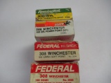 37 rounds Federal 308 150 gr + 180 gr, 20 rounds 38 WIN Super X