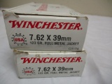 40 rds. Winchester 7.62x39mm, 123 gr FMJ