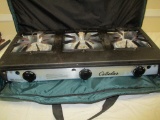 Cabela's 3-burner camp stove w/case - very nice