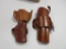 3 leather holsters