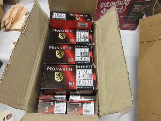 1000 rds. Monarch 9mm Luger 115 gr. FMJ (20
