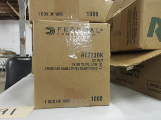1000 rds. American Eagle 223 REM 55 gr. metal