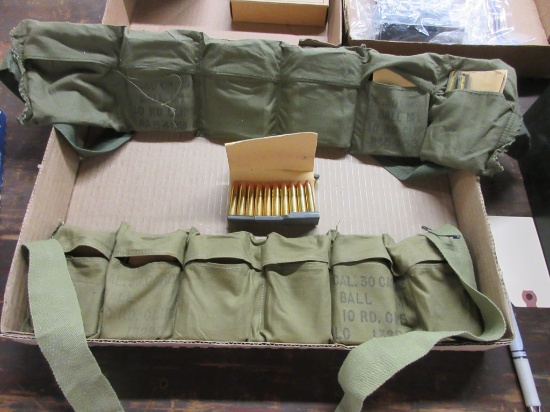 2 bandoliers with 220 rds 30 cal carbine Ball M1