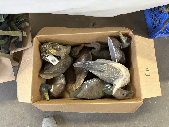 Box of duck decoys
