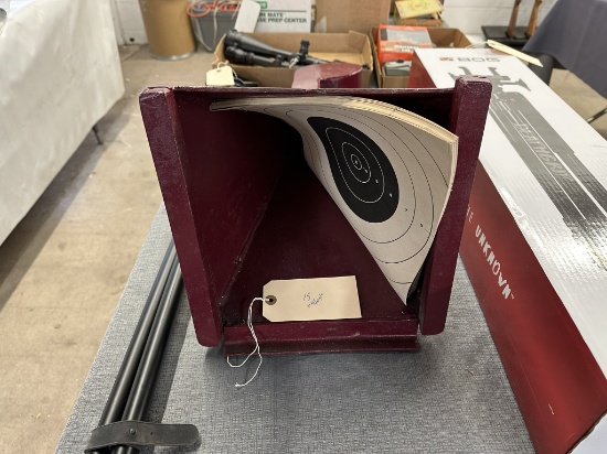 22 caliber bullet trap with targets