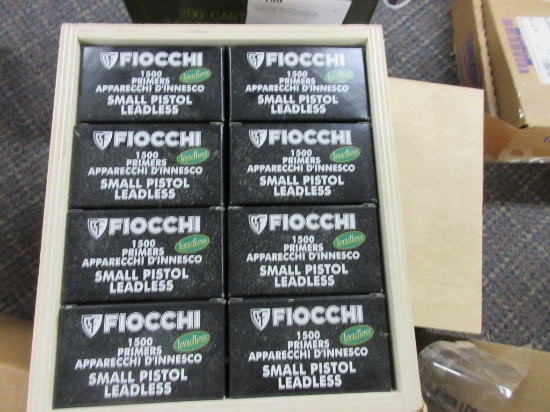 8 bx (1500 ea) Fiocchi small pistol primers