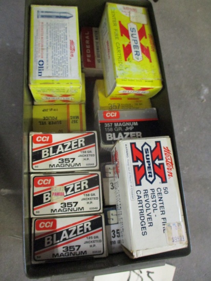 Assorted boxed 357 magnum in ammo can