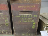 Wooden box of ball 1500 30M1 cartridges in clips in cartons