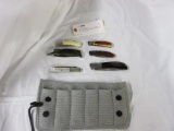 6 Assorted folding knives