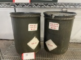 2 metal containers