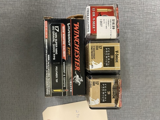 Asst 17HMR & 17WSM ammo