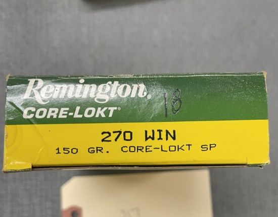 18 rds 270 WIN ammo