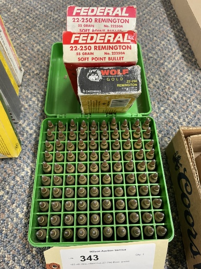 160 rds miscellaneous 22-250 Rem ammo