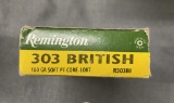 1 bx (20) Remington 303 British ammo