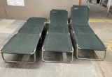 3 Coleman adjustable folding lounge chairs/cots
