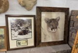 Mountain lion & elk artwork