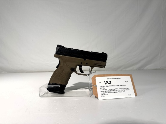SPRINGFIELD XD-9 MOD 2 9MM SEMI AUTO PISTOL