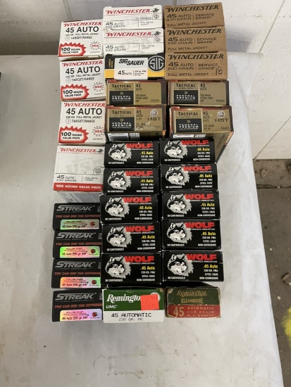 ASSORTED 45 AUTO AMMO