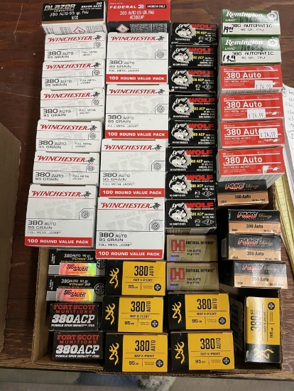 ASSORTED 380 AUTO AMMO