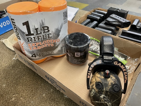5 EXPLODING TARGETS & EAR PROTECTORS