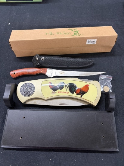 ASSORTED KNIVES WITH SHEATHS & BOXES