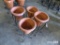 4 FLOWER POTS ON TALL STANDS