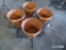 4 FLOWER POTS ON STANDS