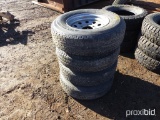 4 225/75R15 TIRES ON RIMS