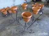 SMALL FLOWER POTS ON TALL STAND