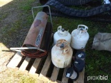 SHOP HEATER & PROPANE TANK & WIRE