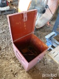 RED TOOL BOX WITH TOOLS