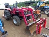 MAHINDRA 4530 TRACTOR W/LOADER, 4X4