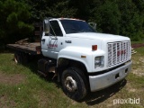 1991 GMC TOPKICK W/FLATBED, GAS, AUTO