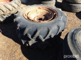 2 TRACTOR TIRES W/ RIMS