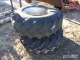 (2) 18.4/15-26 TRACTOR TIRES ON RIMS