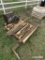 PALLET W/ANTIQUE HOOKS, SAWS, & TONGS, & HEATER