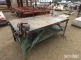METAL SHOP TABLE W/CLAMP