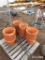 APPROX 20 CLAY FLOEWR POTS & RACK