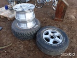 2 RIMS AND 2 TIRES