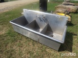 STAINLESS 3 BAY SINK