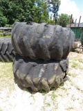 2 SKIDDER TIRES ON RIMS