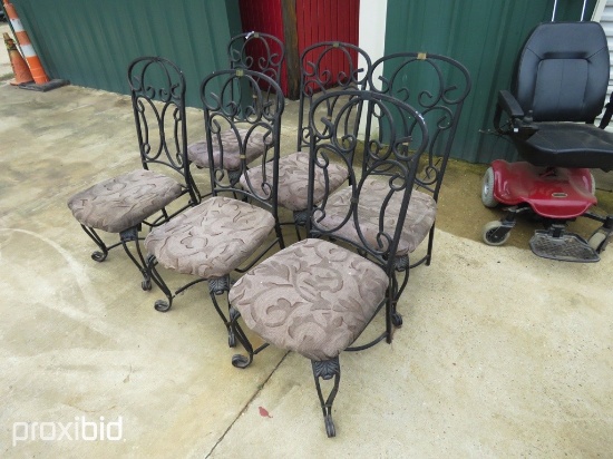 6 METAL CHAIRS