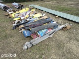 PILE OF TRUCK ACCESSORIES, STEP BARS, ETC.