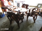 TEAKWOOD PATIO SET W/ 4 CHAIRS