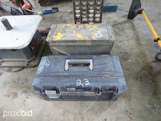 2 TOOL BOXES W/IMPACT, STRAPS, ETC
