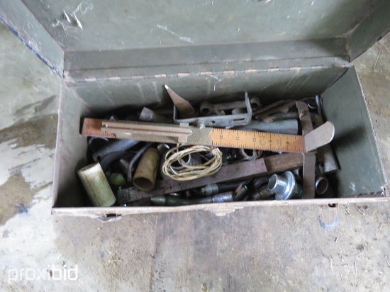 SMALL METAL TOOLBOX W/ TOOLS